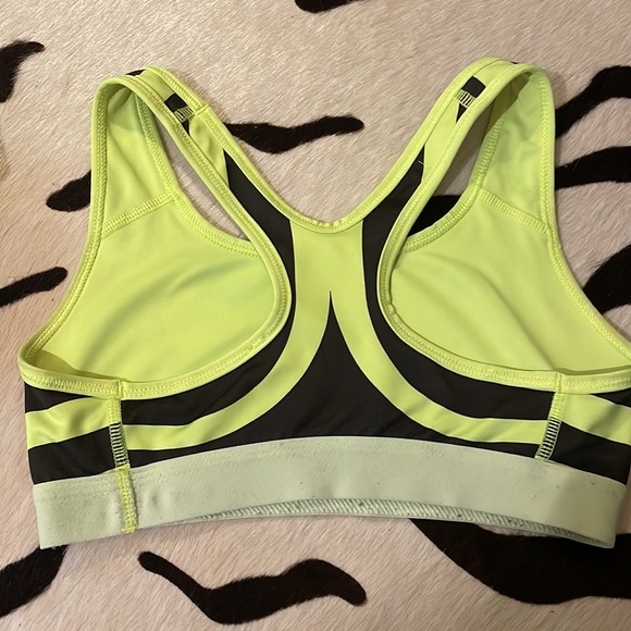 Neon Yellow and Black Nike Pro Sports bra - Picture 4 of 4